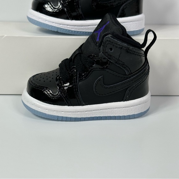 NIKE 1 MID SE TD SPACE JAM INFANTS BABY TODDLER SHOES SIZE 2C ICY BLUE SOLE NEW - Picture 7 of 10